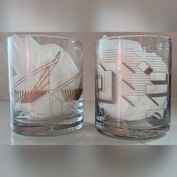 Dwell Magazine Modern Target Metallic Cocktail Glasses Set Of Two - Picture 2 of 6